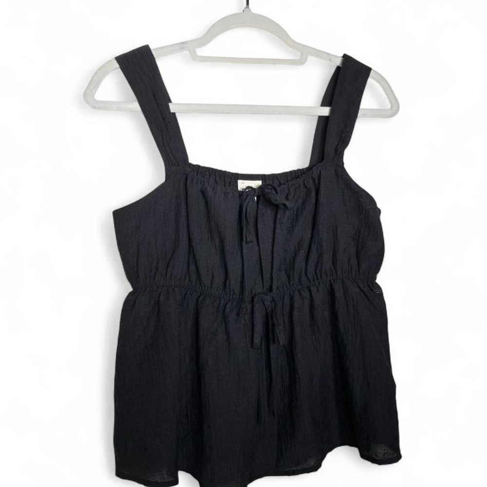 Babydoll Peplum tank top with tie front detail Women's Size Small